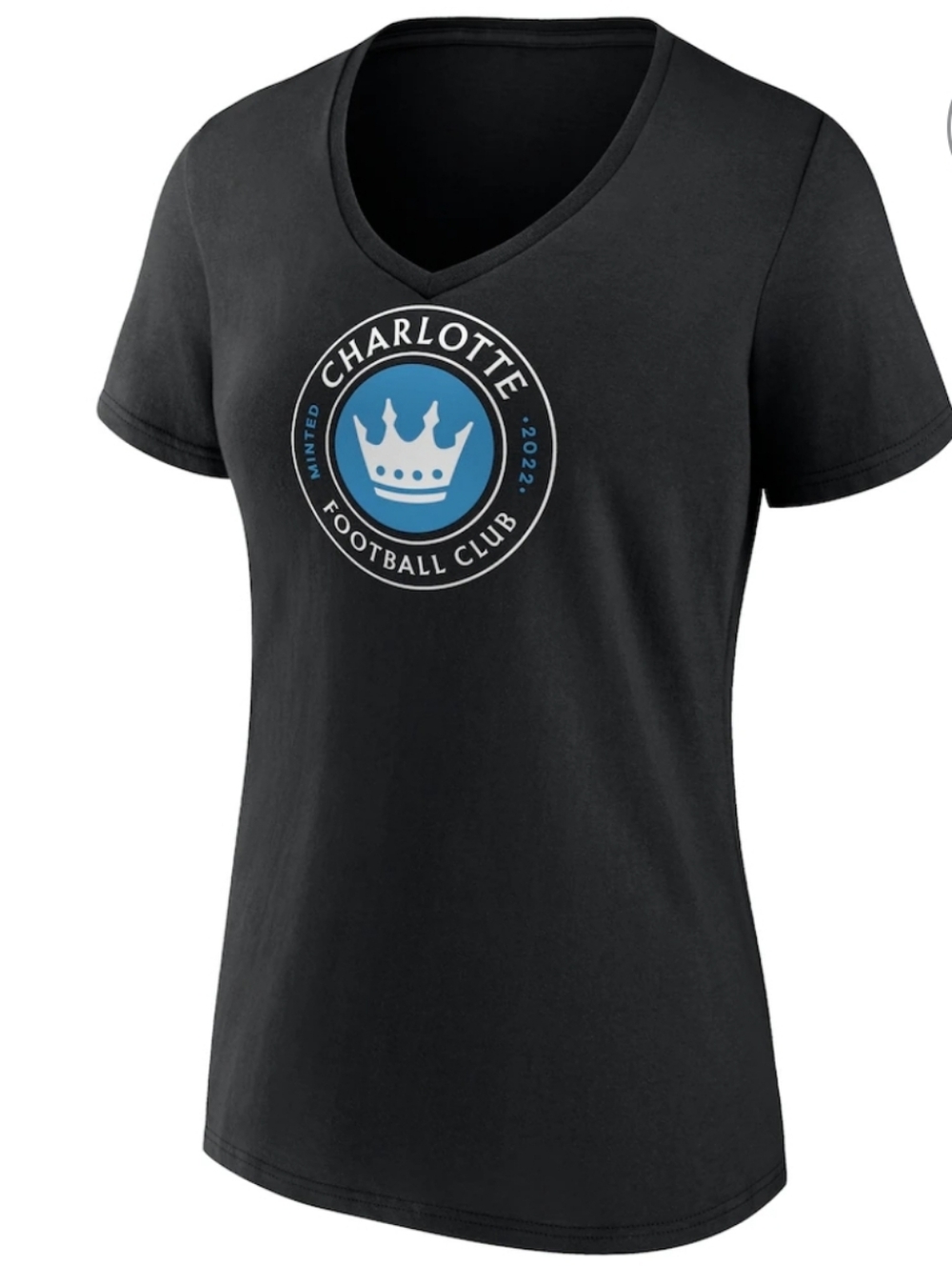 Charlotte Football Club Black V-Neck Tee